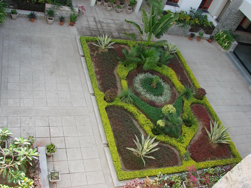 Green decoration inside Academic Building