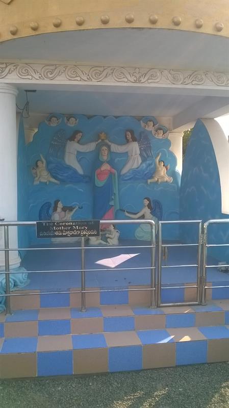 The Coronation of Mother Mary as seen in Holyland, Pinakadimi, Eluru, India
