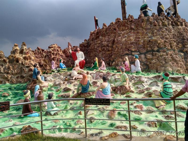 "Proclamation of the Kingdom of God"-A sculpturistic view as seen in Holy Land of Pinakadimi, A.P.,
