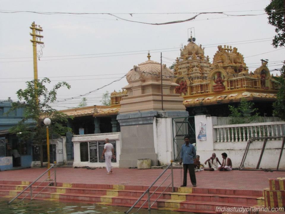 Inside view of Pada Gaya Kshetram in Pithapuram