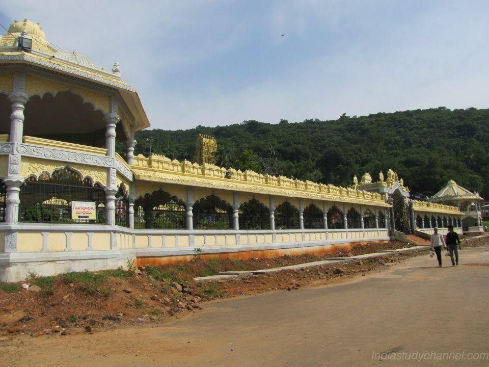 Outside the Simhachalam Varaha Laxmi Narasimha Swamy Temple