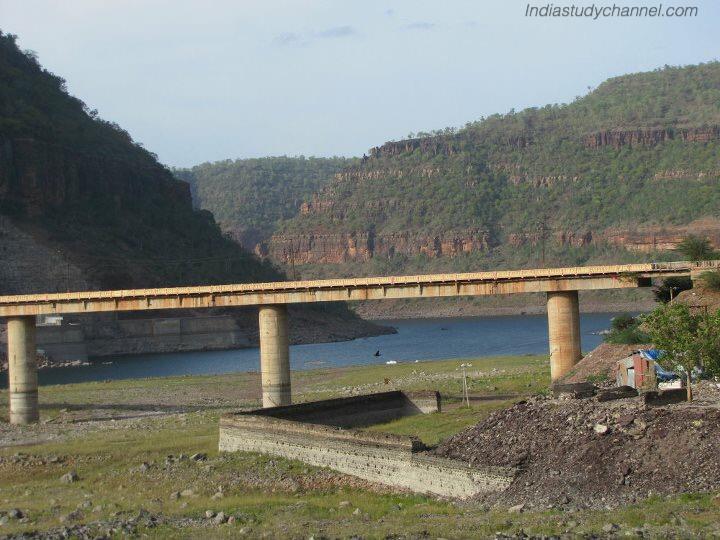 Photo of bridge on krishna river near srisailam dam project