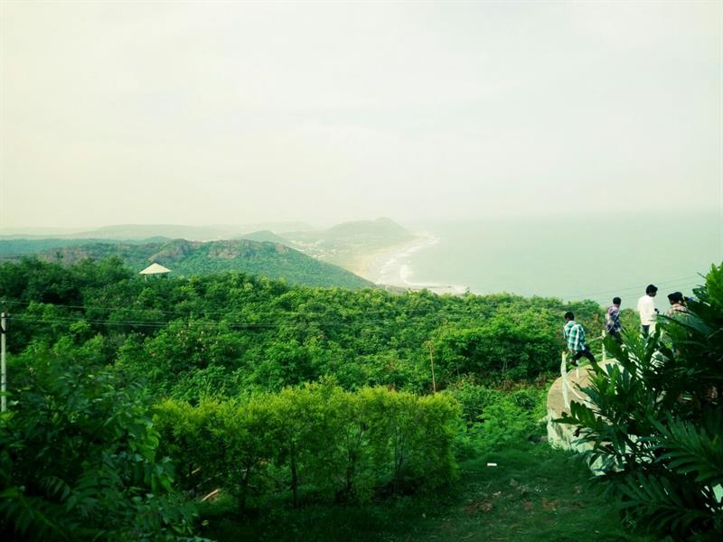 A beautiful view of Rushikonda Beach located in vishakapatnam.