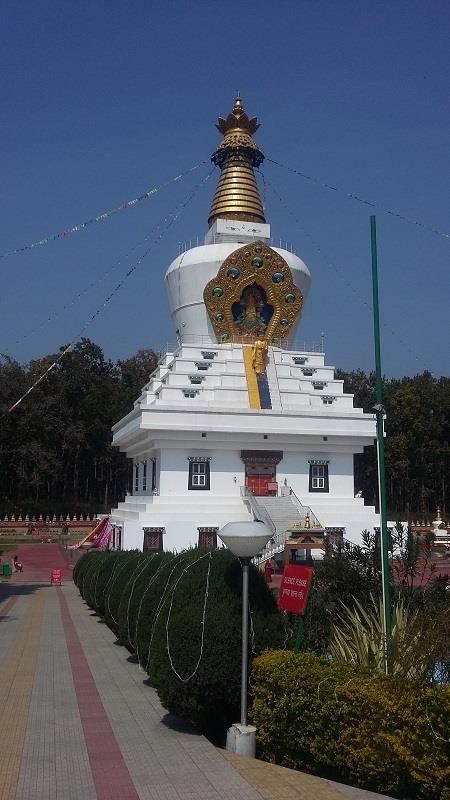 One of the stupas in Dehradun buddha temple