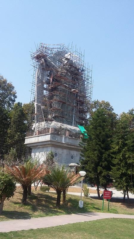 Budhha statue in Dehradun buddha temple under construction