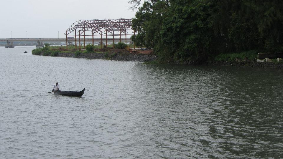 A fisherman in his canoe