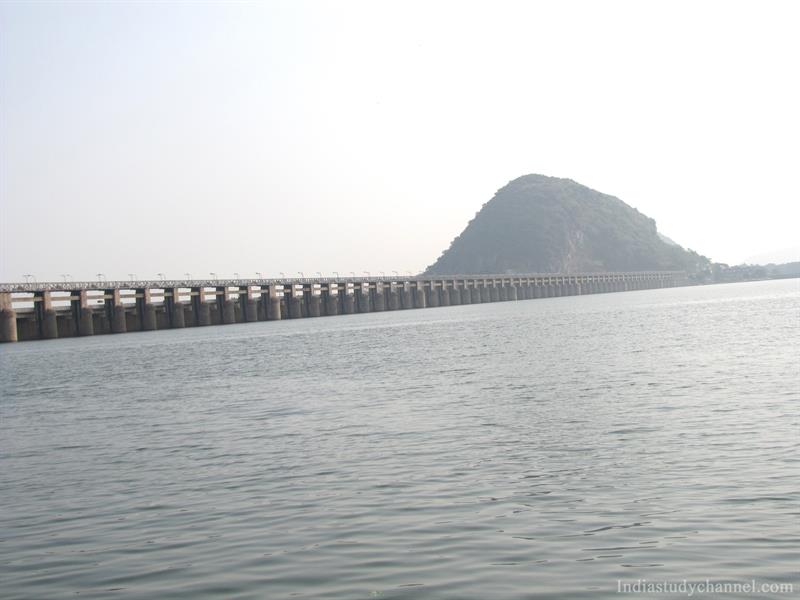 A view of Krishna River, Vijayawada