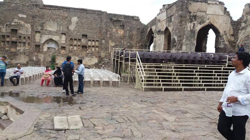 Light and sound show at Golconda Fort