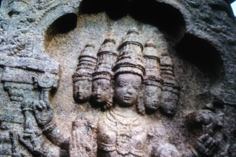 Five Headed Sada Shiv on the walls of Kalyan Mantap at Lepakshi, Ananthapur, A.P.