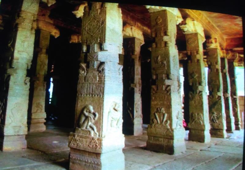 Pillars supporting the Roof of Veerabhadra Swamy Temple, Lepakshi, Anantapur, A.P.