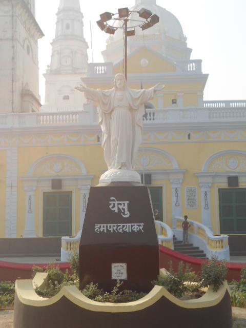 Statute of Christ at Sardhana Church