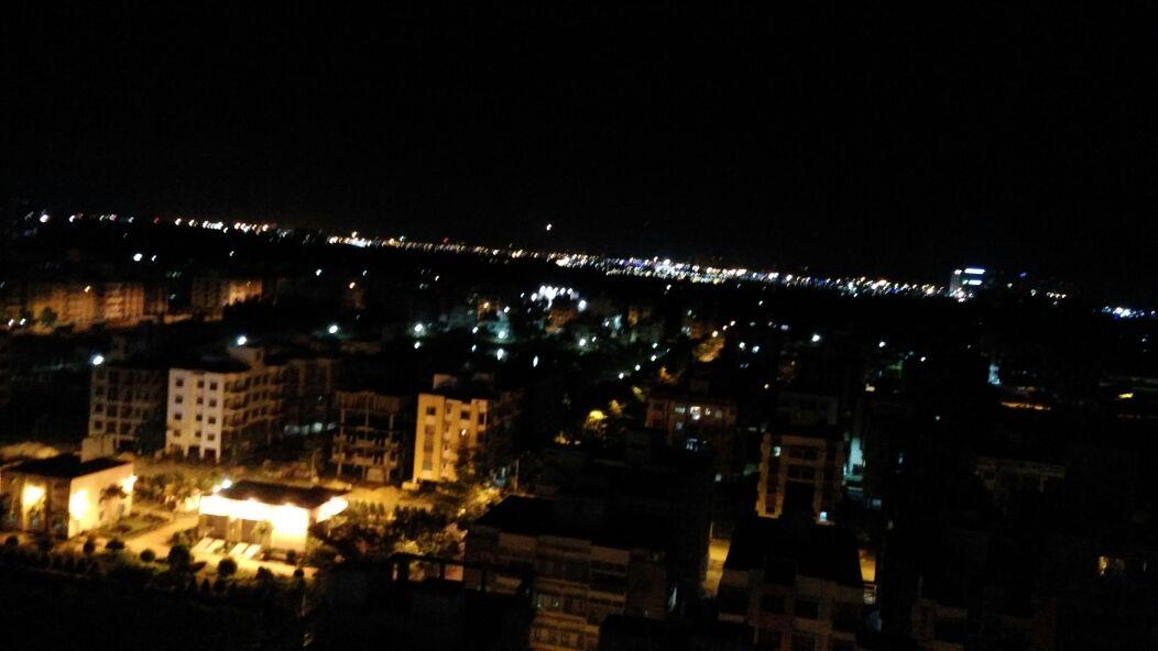 Night view of the city from the top,Kolkata