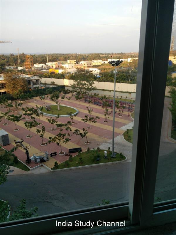 The overview of Infosys campus from hostel