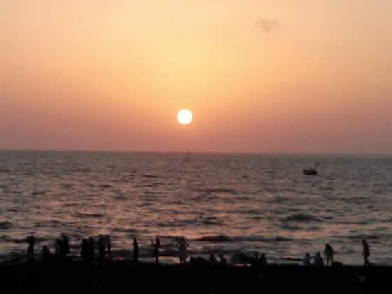 Beautiful sunset view in the Arabian Sea.