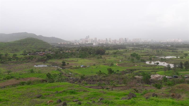 View of Northern part of Kharghar town from Kharghar foot hills