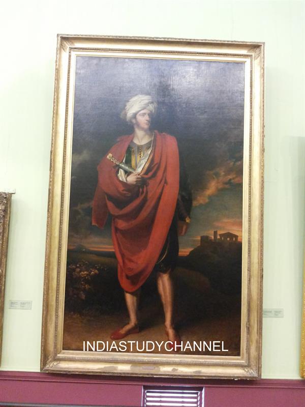 An European oil painting as seen in Chhatrapati Shivaji Museum, Mumbai