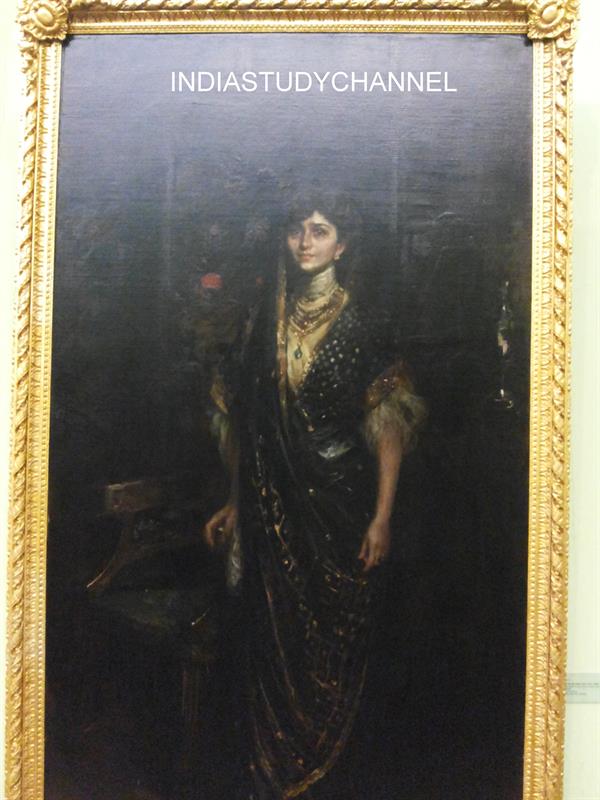 An European oil painting as seen in Chhatrapati Shivaji Museum, Mumbai