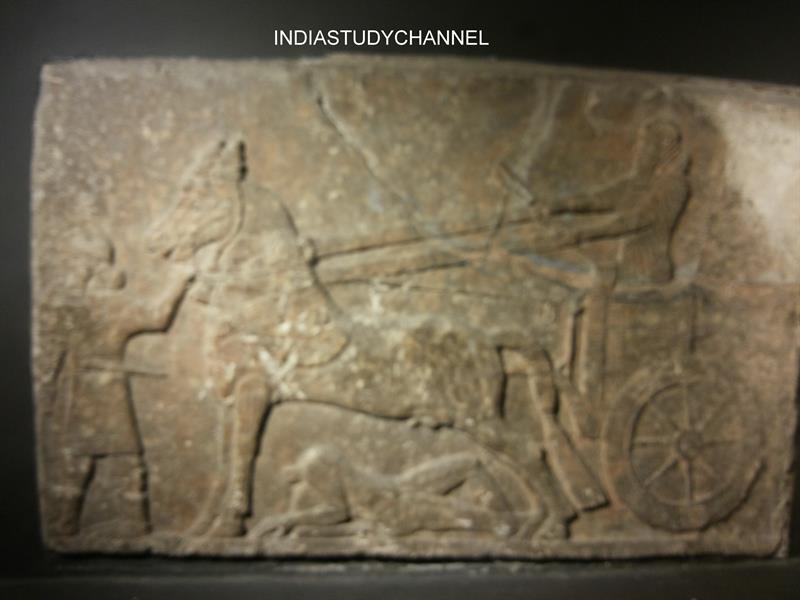 An Assyrian relic-Royal Chariot obtained from Babylonian city as seen in Chhatrapati Shivaji Museum