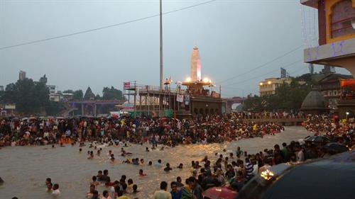 Shahi snan at Ramkund during Mahakumbh in Nasik