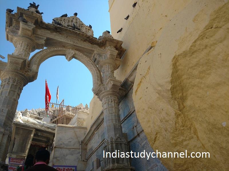 Entry gate for main temple where Sundha Mata resides, Jalore, Rajasthan