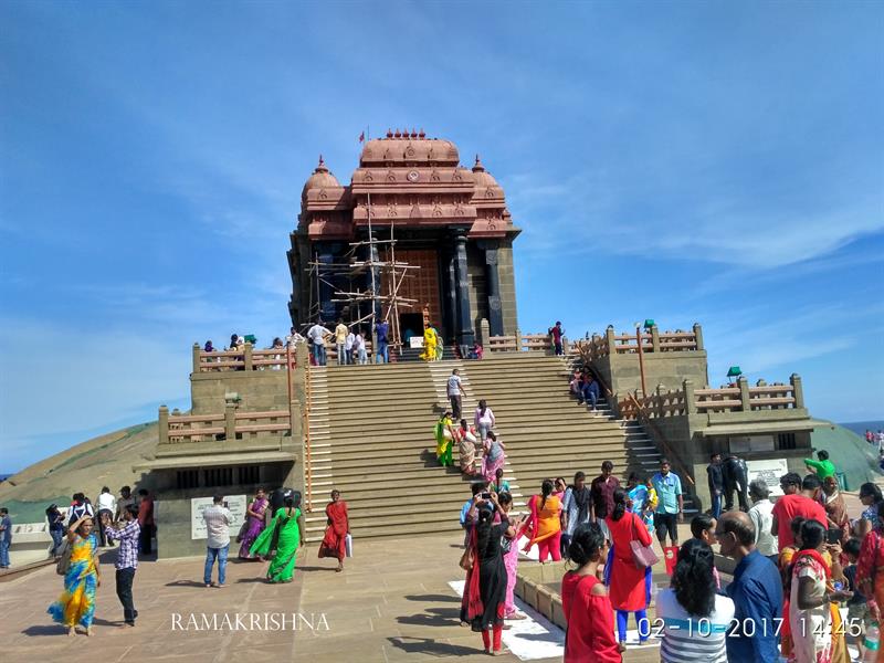Vivekananda Rock Memorial Monument as seen in Kanyakumari, India