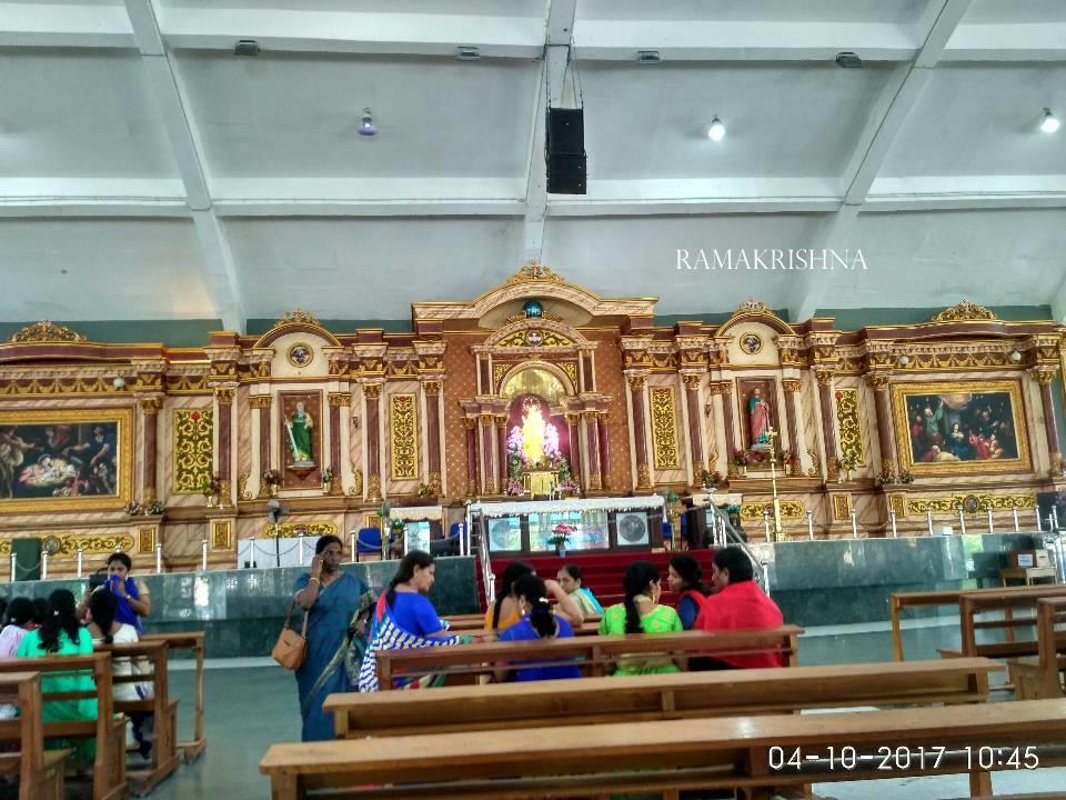 Inside view of Morning Star Church, Velankanni, Nagapattianam Dist., Tamilnadu