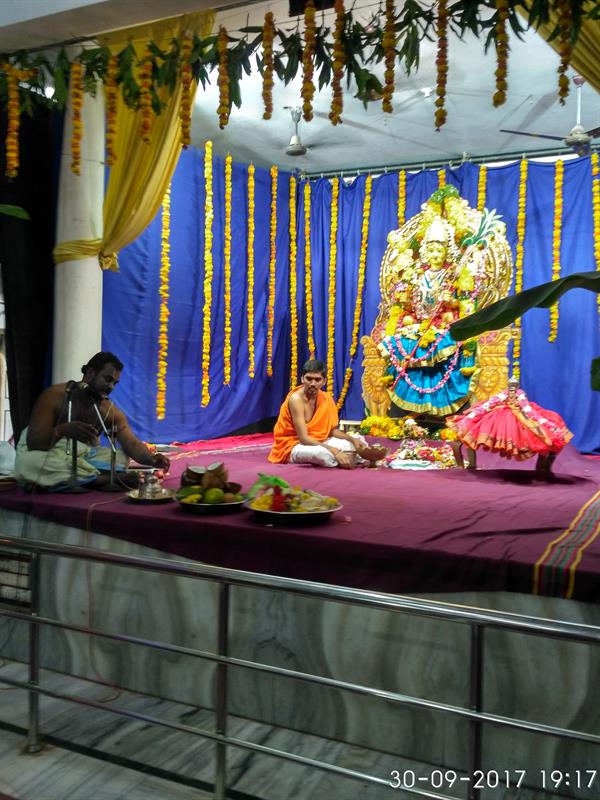 Durga Devi as Raja Rajeswari on Vijayadasimi at Sri Venkateswara Temple, Guntur