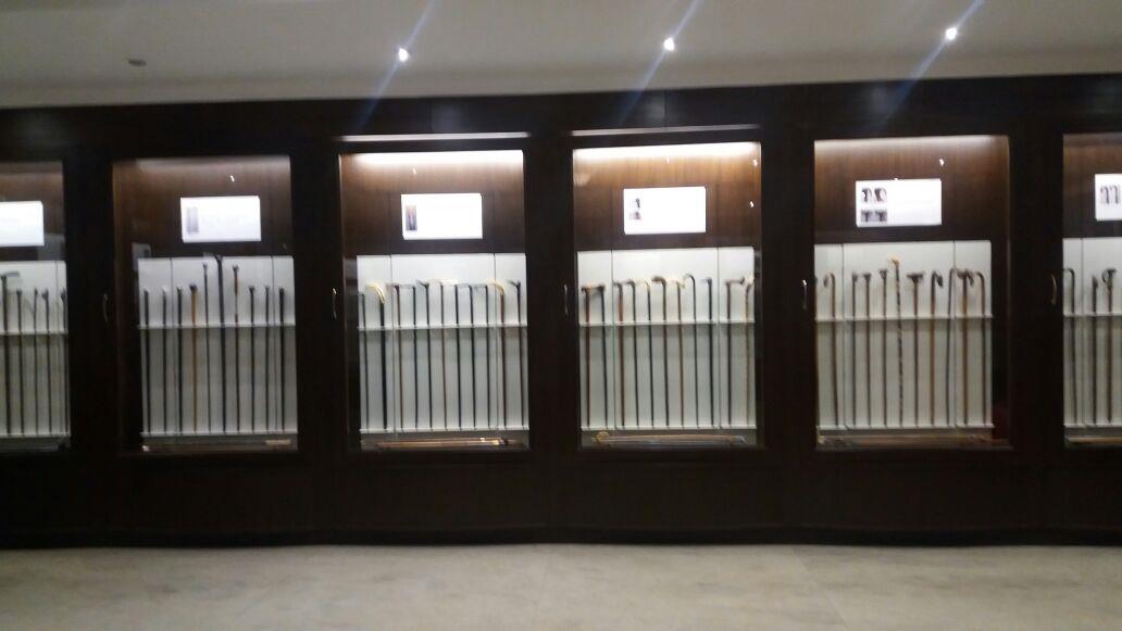 A gallery filled with collection of Ancient Swords at salarjung Museum, Hyderabad