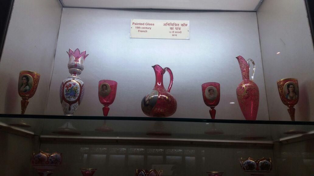 Salar Jung Museum-French Painted Glassware of 19th Century, Hyderabad, Telangana, India