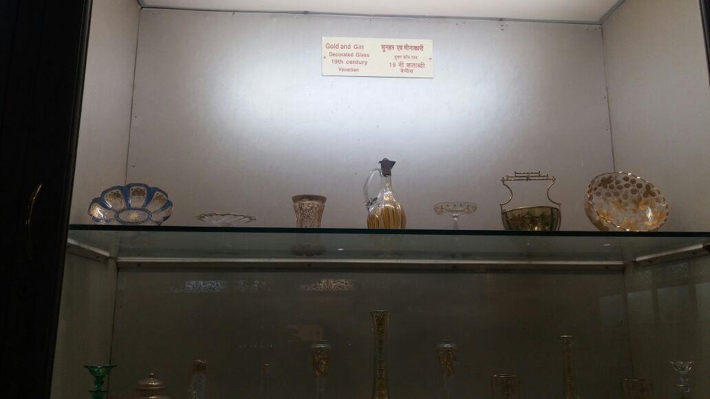 Salar Jung Museum- Gold and Gilt decorated Glassware of 19th Century of Venice , Hyderabad