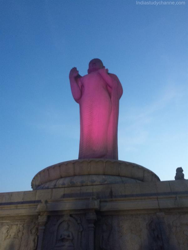 Statue of Budda in Hussain Sagar Lake in Hyderabad