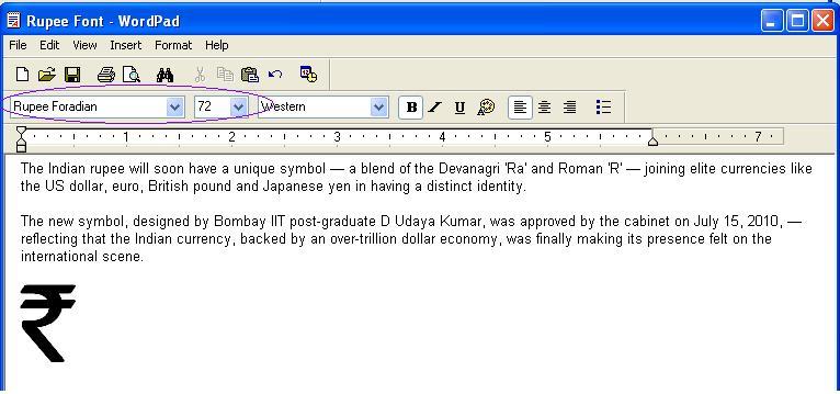 How to Type Rupee Symbol 