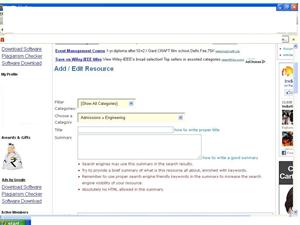 How to submit an article online to resources section in Indiastudychannel