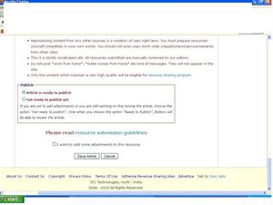 How to submit an article online to resources section in Indiastudychannel