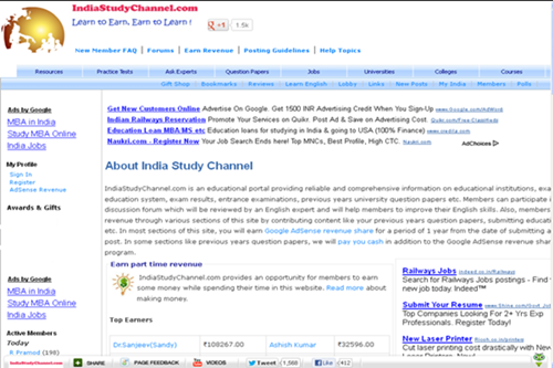 IndiaStudyChannel Home Page