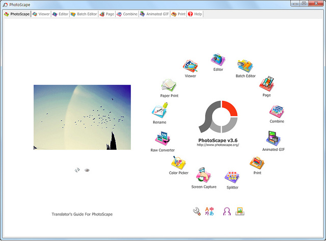 Photoscape app for Microsoft Windows 8