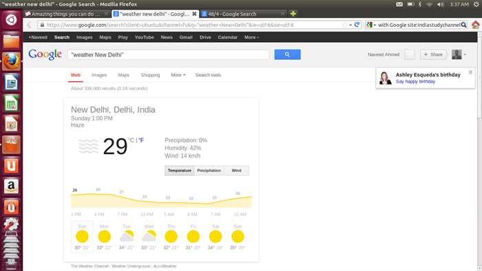 Lihat laporan cuaca di Google