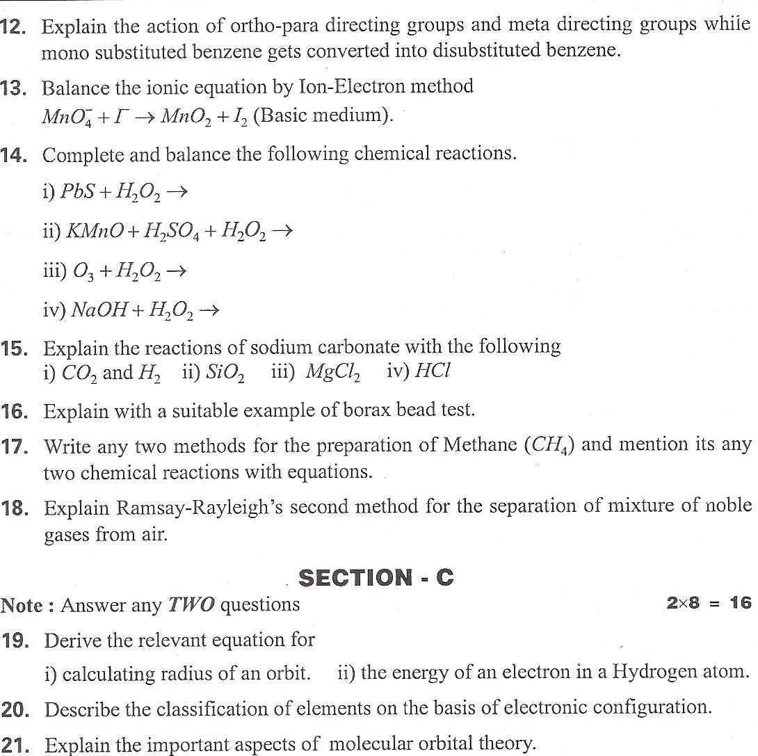 intermediate 1st year chemistry previous question papers intermediate 1st year chemistry previous question papers