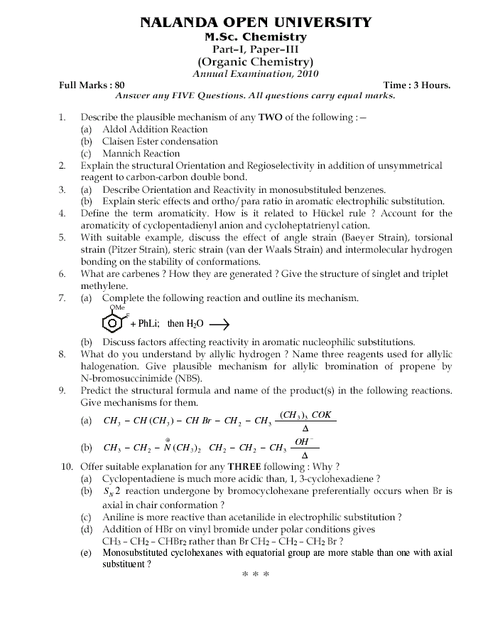 Chemistry admissions essay