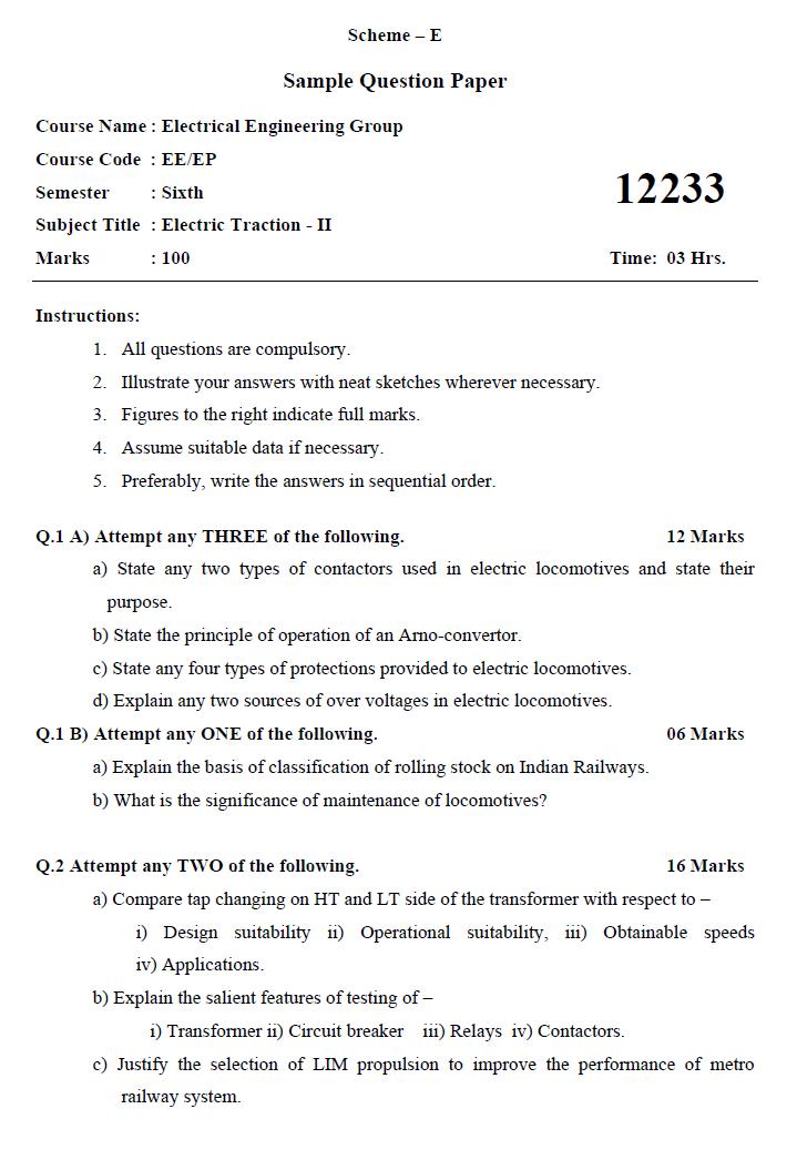 Maharashtra State Board Of Technical Education Msbte Sample