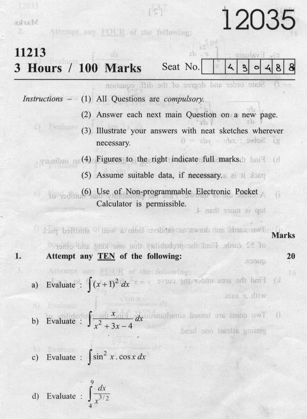 engineering mathematics question papers free download