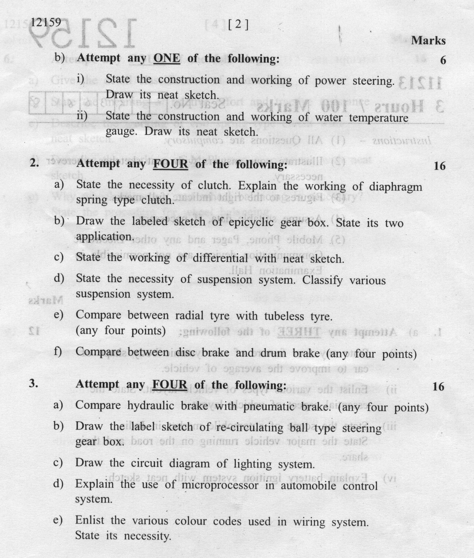 Maharashtra State Board of Technical Education General MSBTE Question