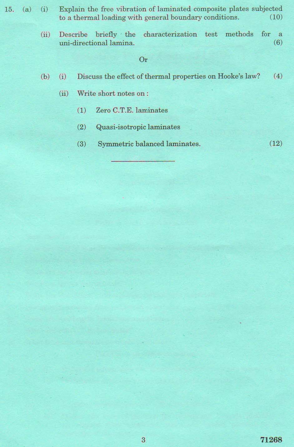 Anna University Chennai Ed 9254 composite materials and mechanics anna university june / july