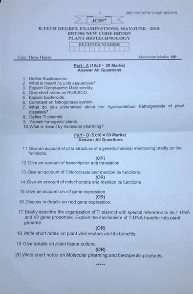 plant biotechnology question papers Years entrance question papers for msc plant biotechnology will let you know more things as known, adventure and experience about lesson, entertainment. plant biotechnology question papers Years entrance question papers for msc plant biotechnology will let you know more things as known, adventure and experience about lesson, entertainment.
