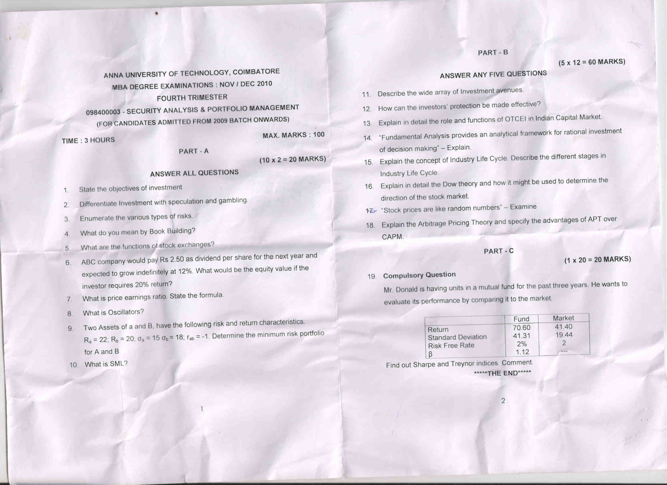 University qualification papers