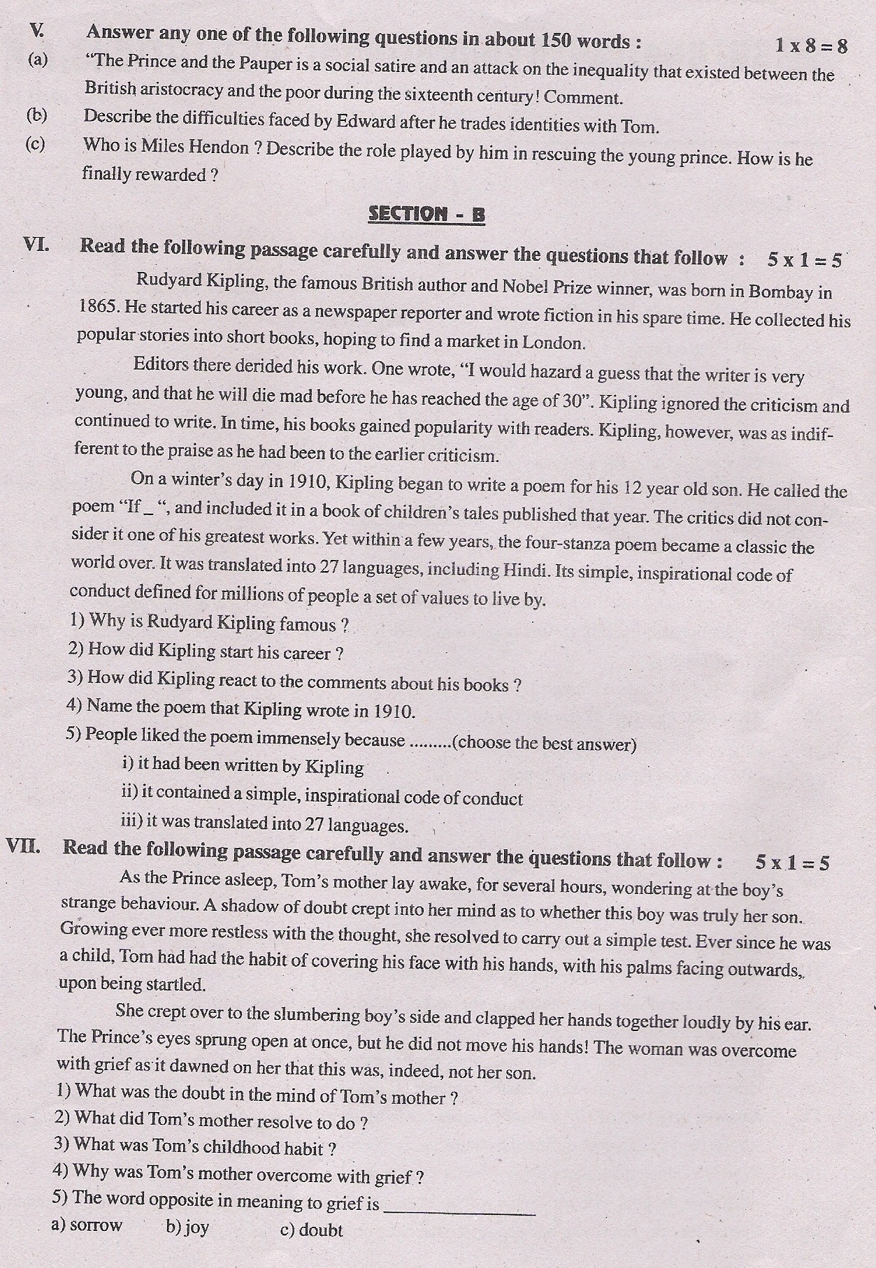 Grade 12 english exam papers picture