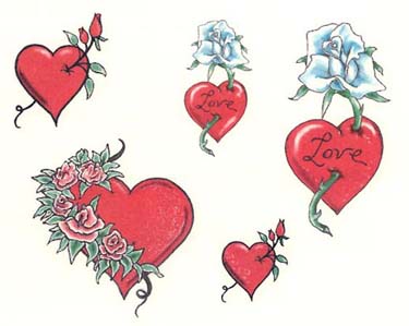  - amrendrasoft__love_four_valentine_rose_hearts_tattoo